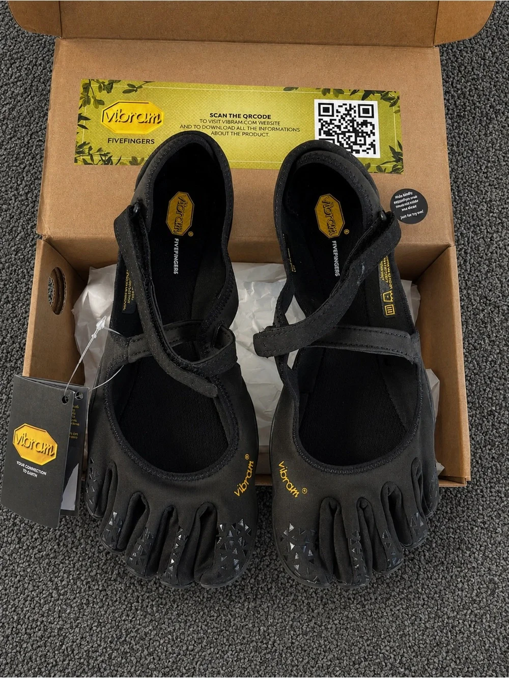 Vibram v-soul fivefingers shoes black